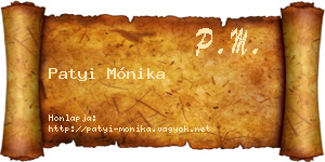 Patyi Mónika névjegykártya