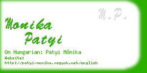 monika patyi business card
